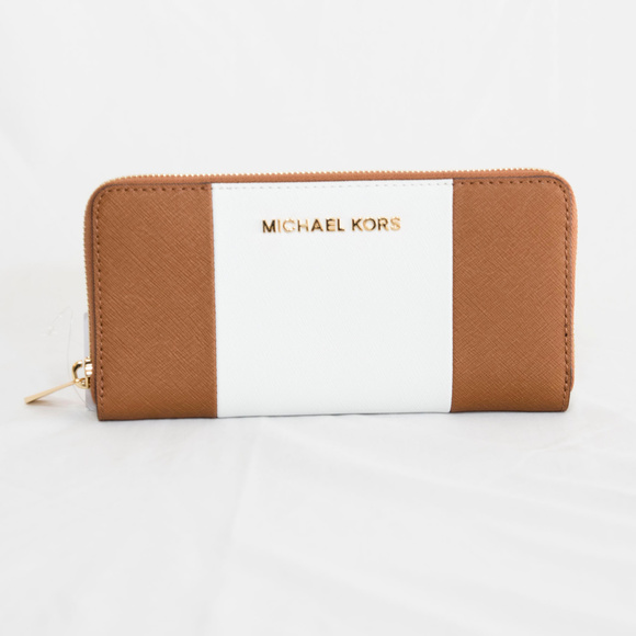 Michael Kors Handbags - New brown, white colorblock Michael Kors wallet